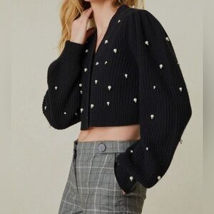 LoveShackFancy Frances Embellished Cardigan Sweater